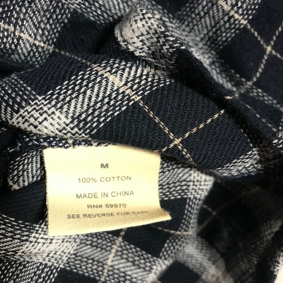 Love Notes Plaid Ruffle Flannel Blouse M - Picture 8 of 8